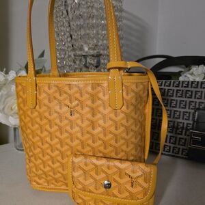 Goyard Yellow Tote and Wallet Set